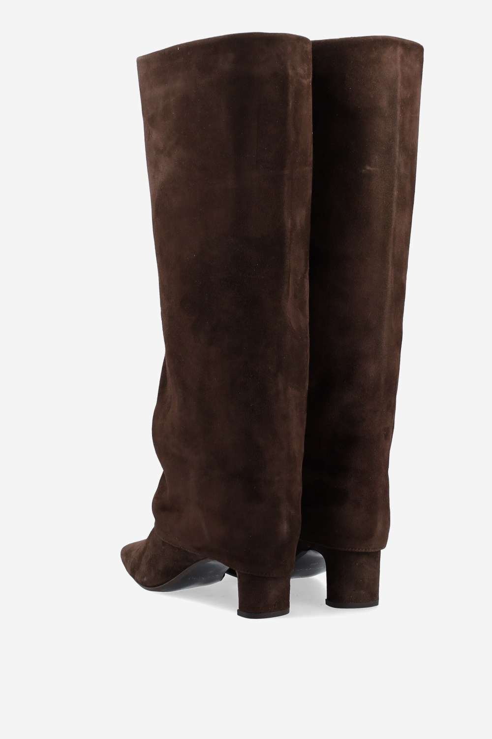 Fold-over suede boots