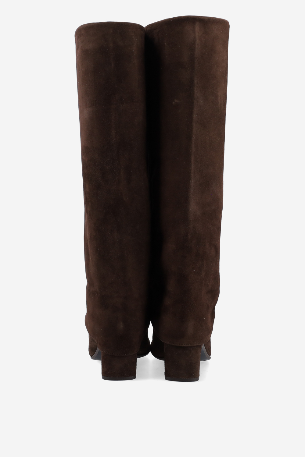 Fold-over suede boots