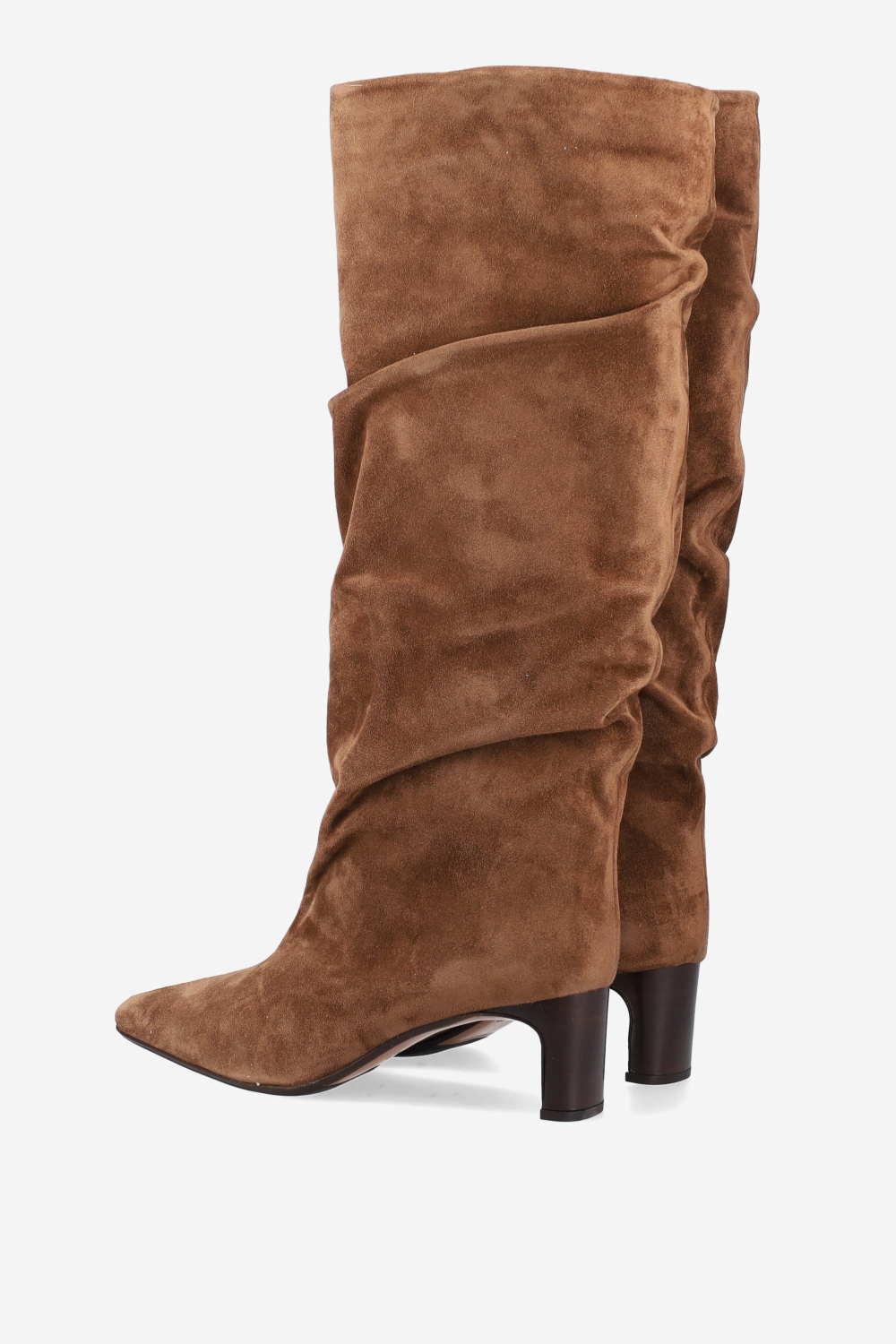 Draped suede boots