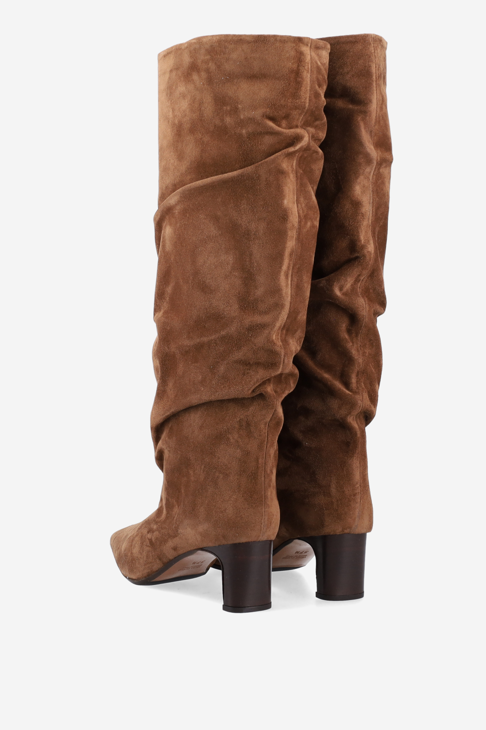 Draped suede boots