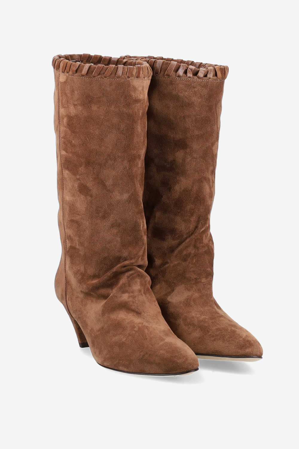 Fringe suede boots