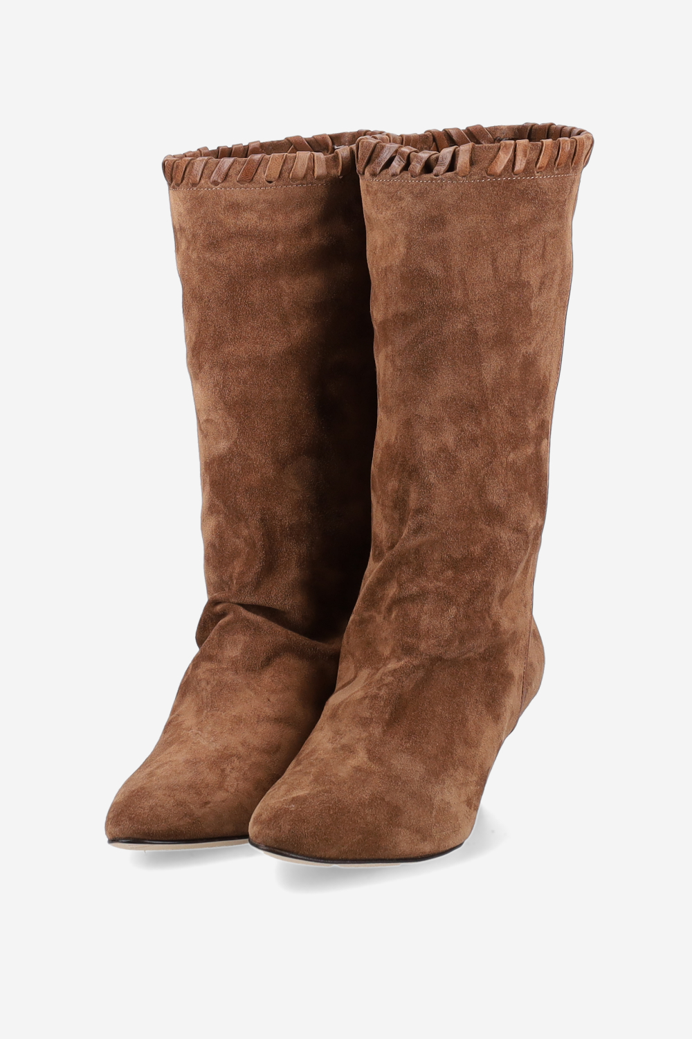 Fringe suede boots