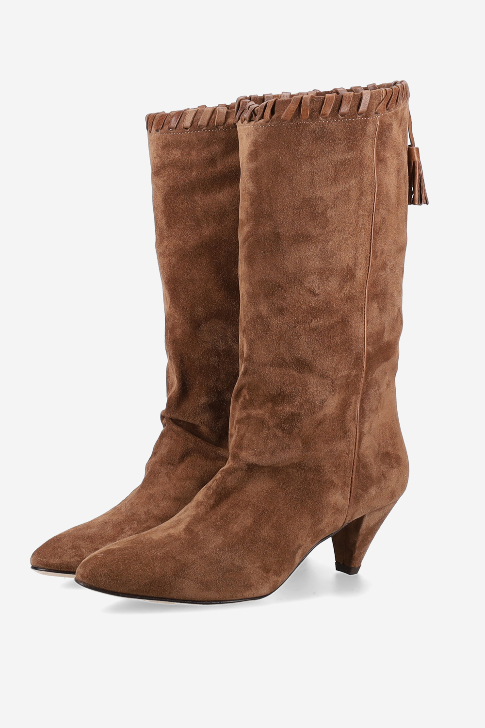 Fringe suede boots