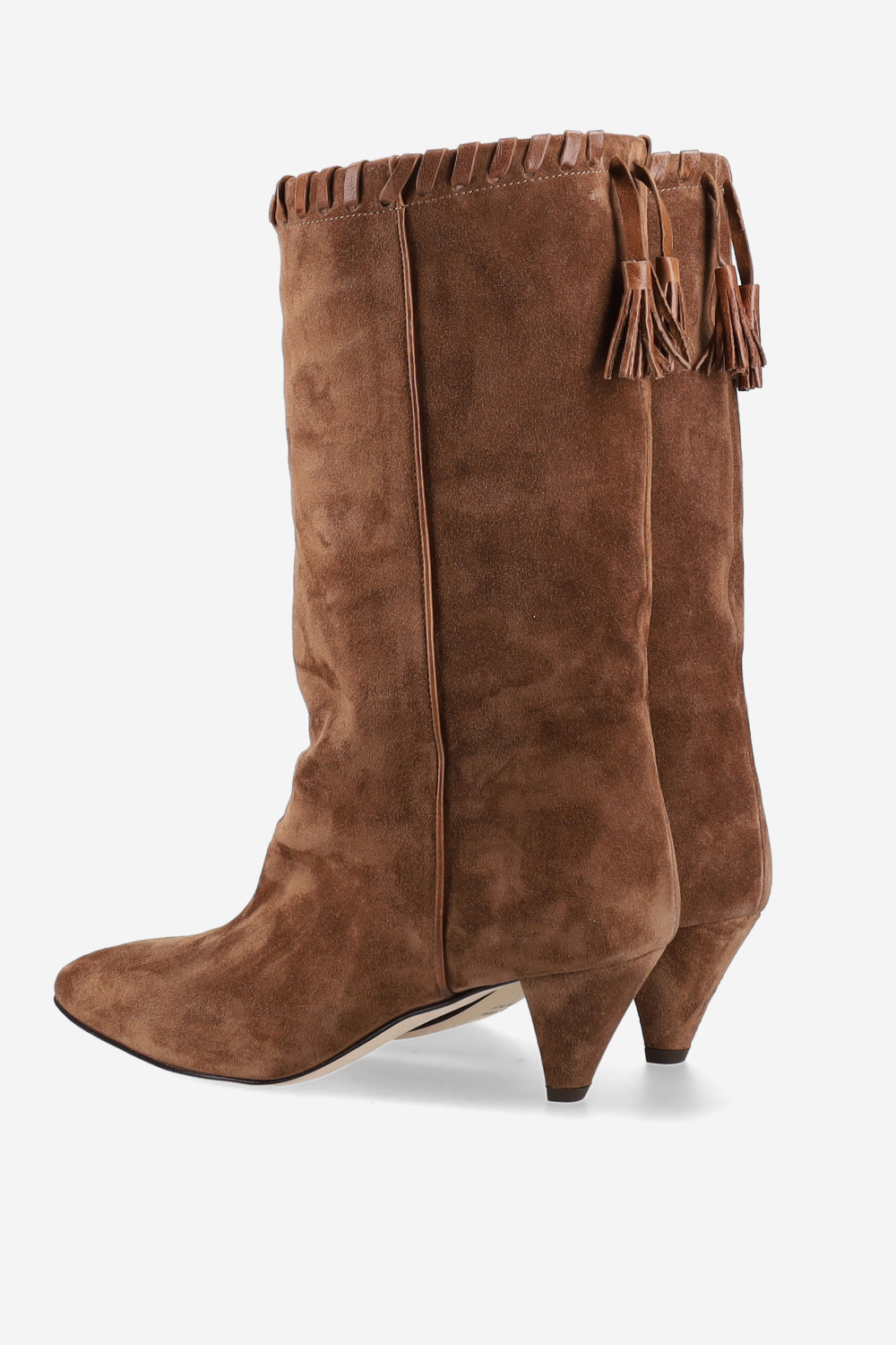 Fringe suede boots