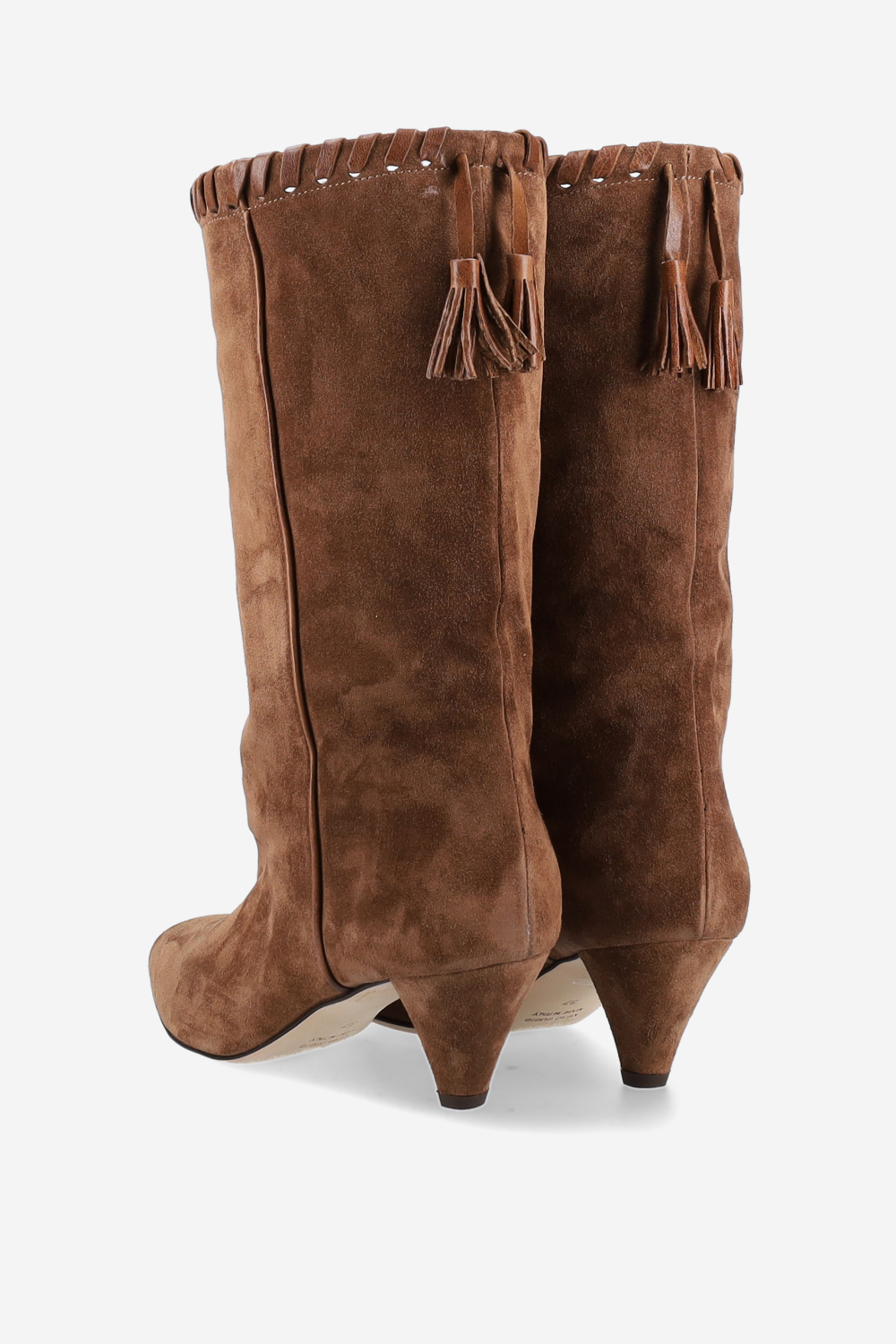 Fringe suede boots