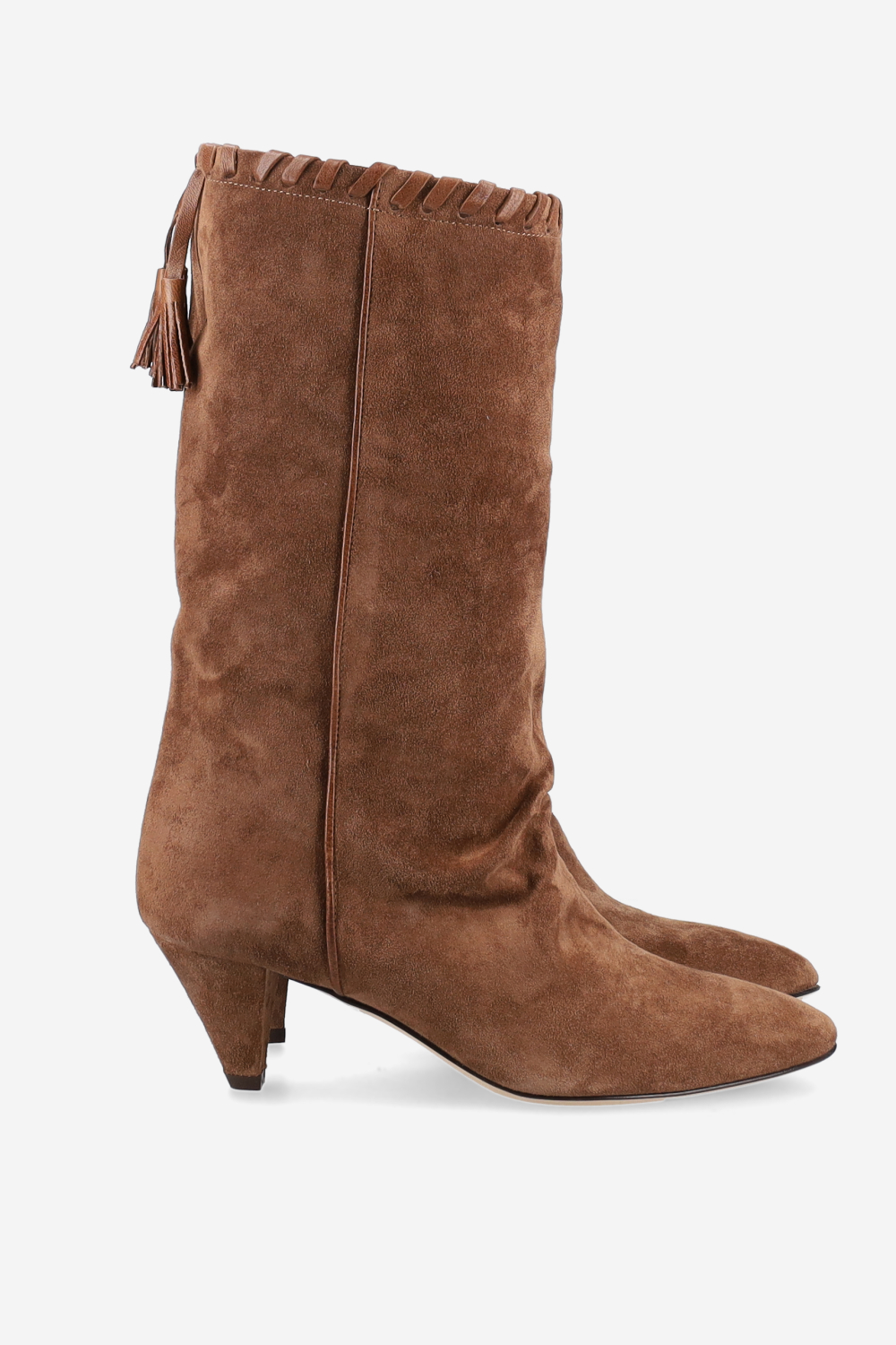 Fringe suede boots