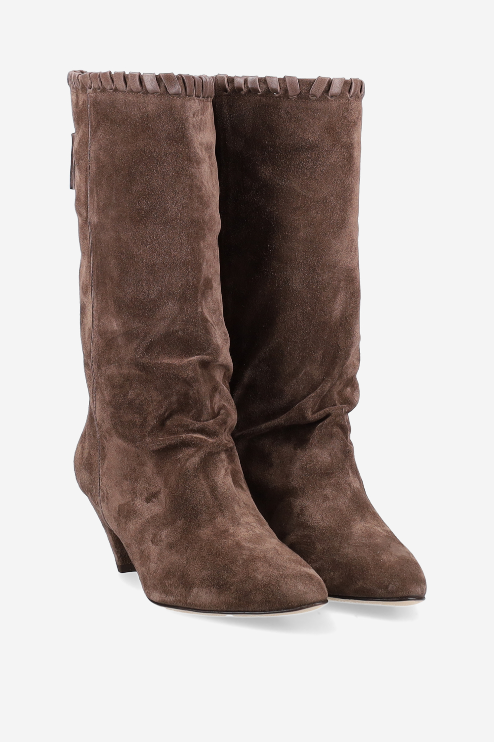 Fringe suede boots