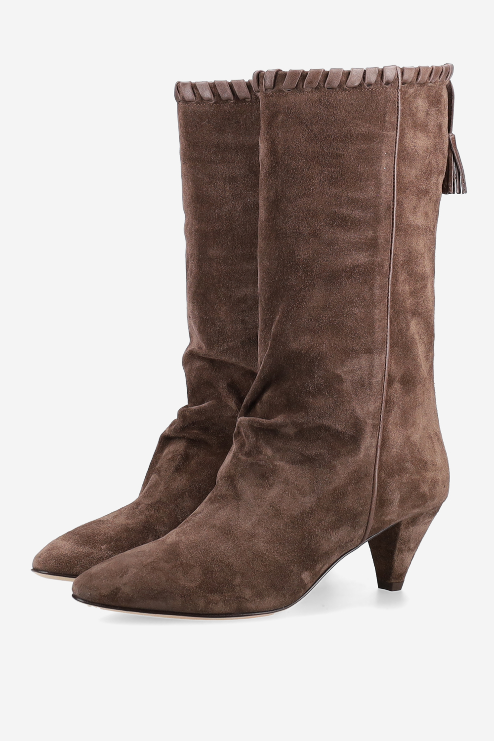 Fringe suede boots
