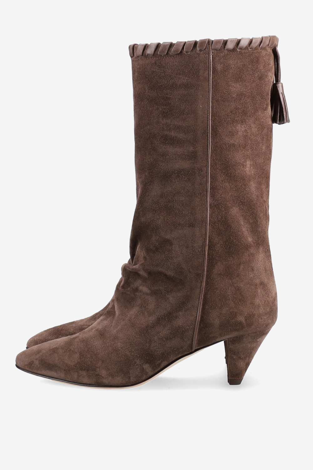 Fringe suede boots