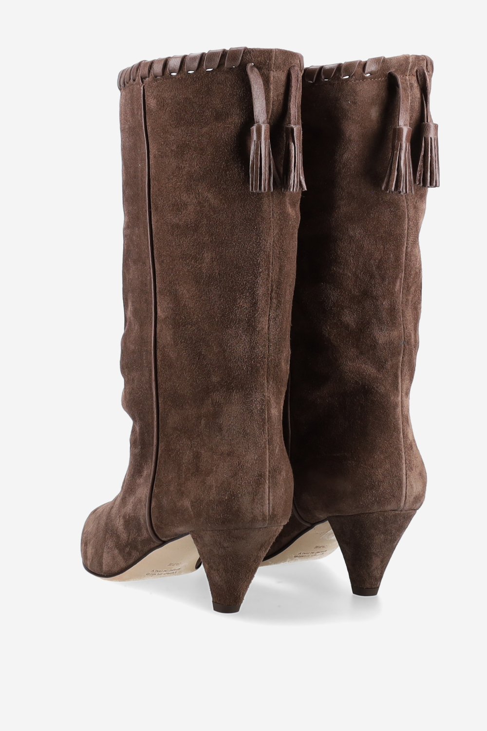 Fringe suede boots