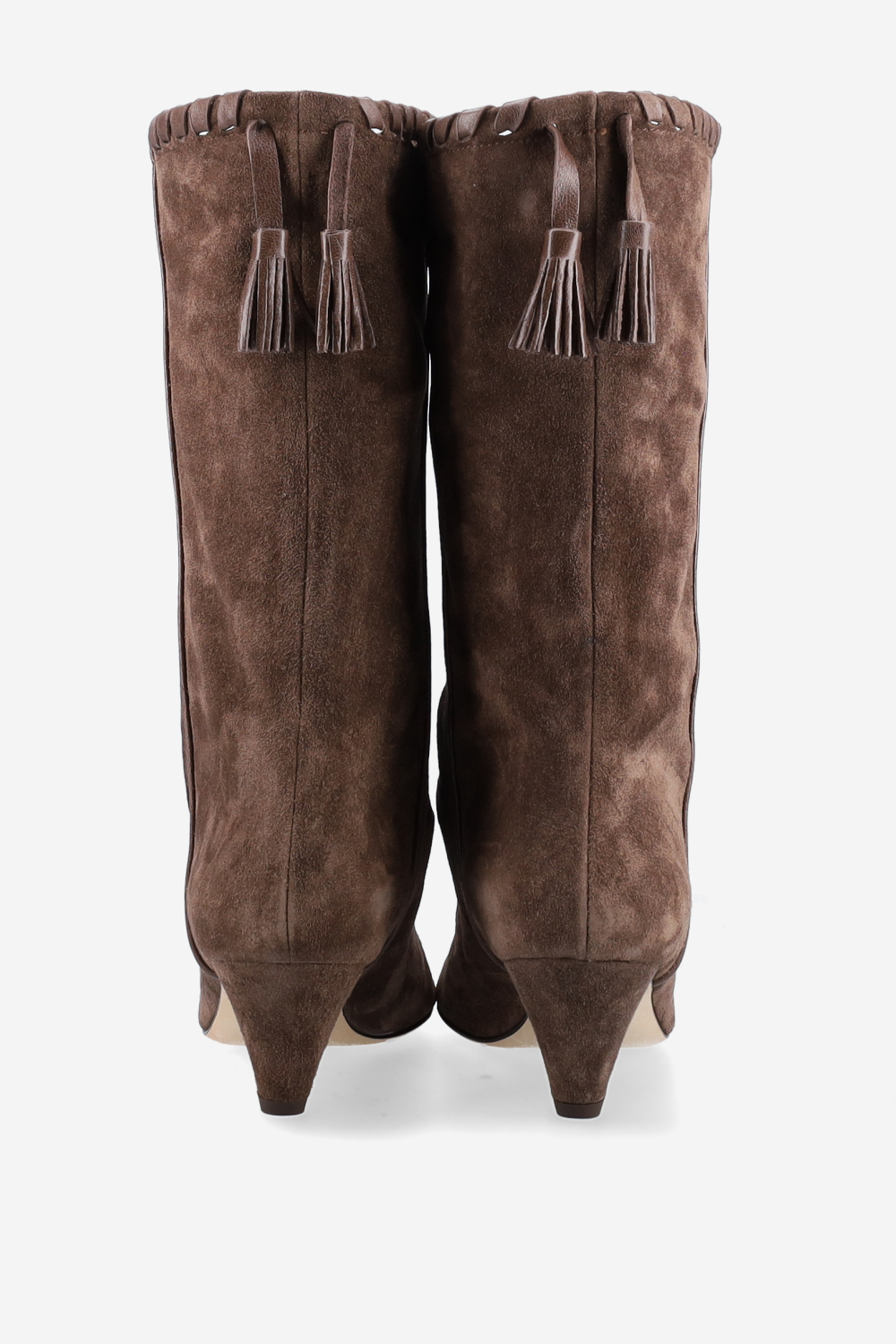 Fringe suede boots