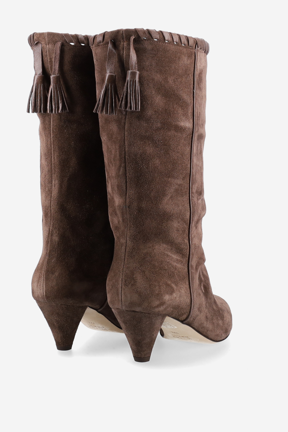 Fringe suede boots