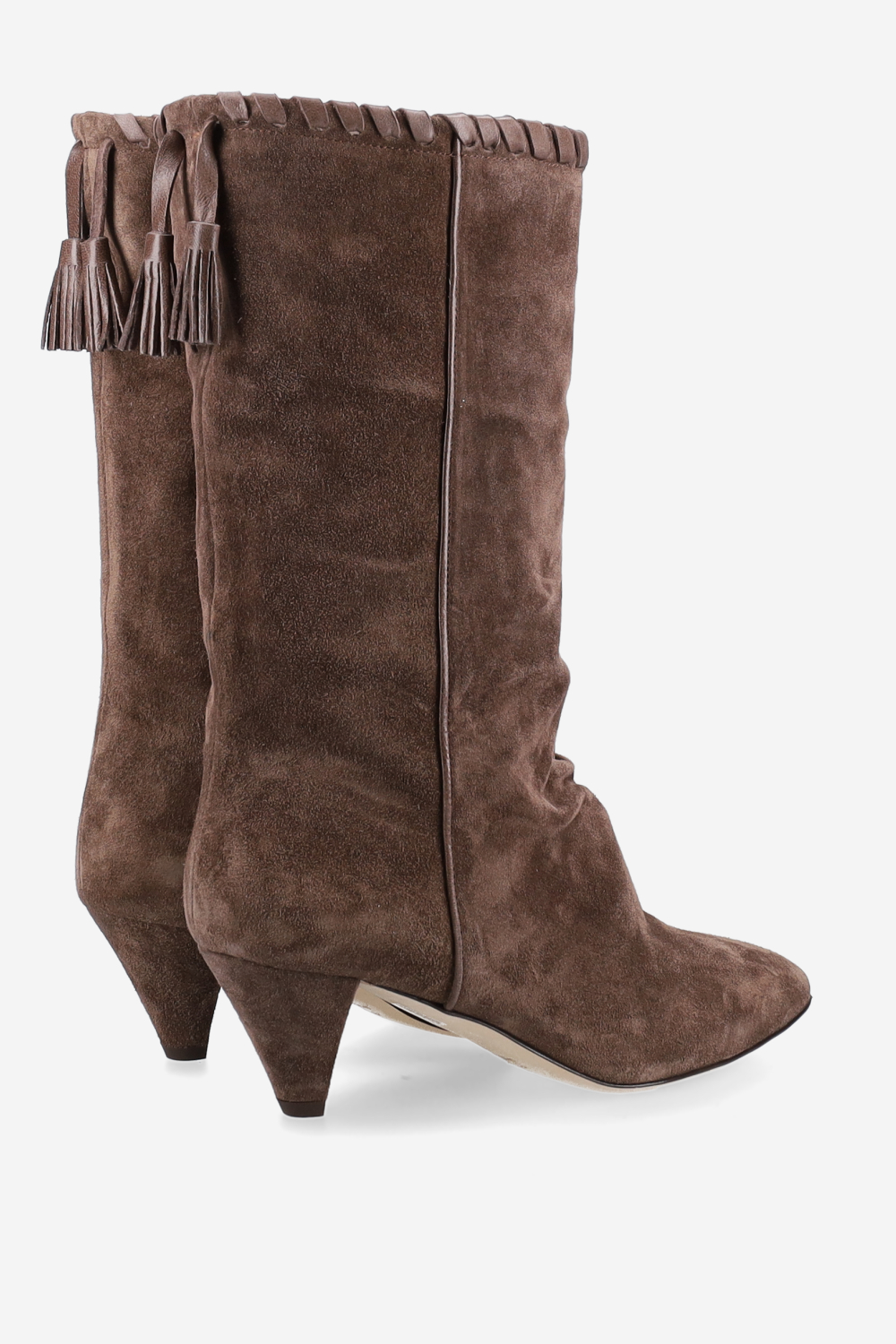 Fringe suede boots