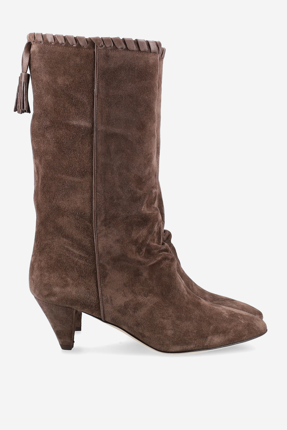Fringe suede boots
