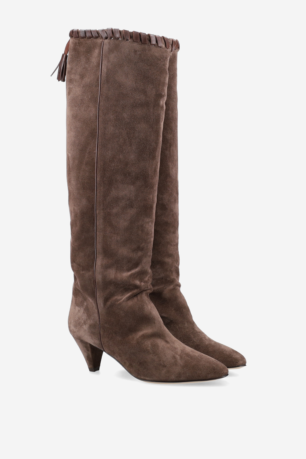 Fringe suede boots