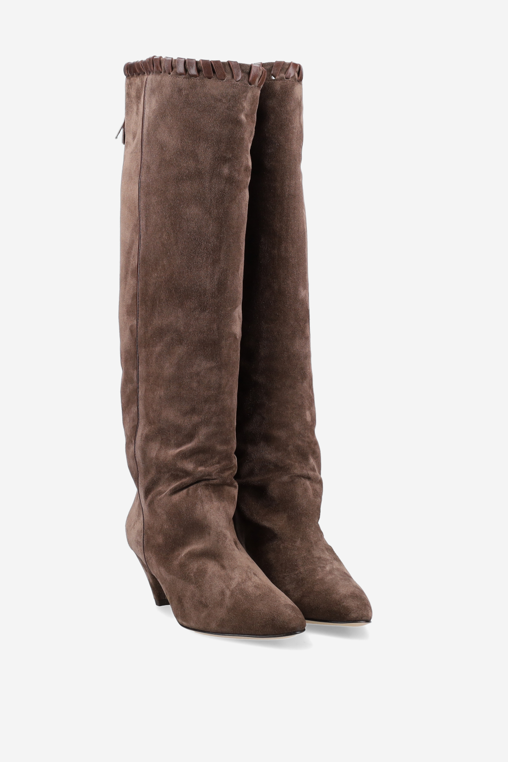 Fringe suede boots