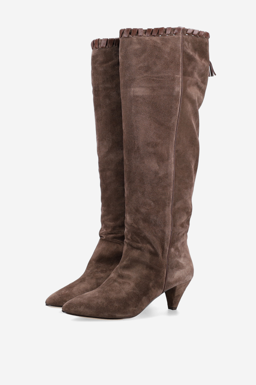 Fringe suede boots