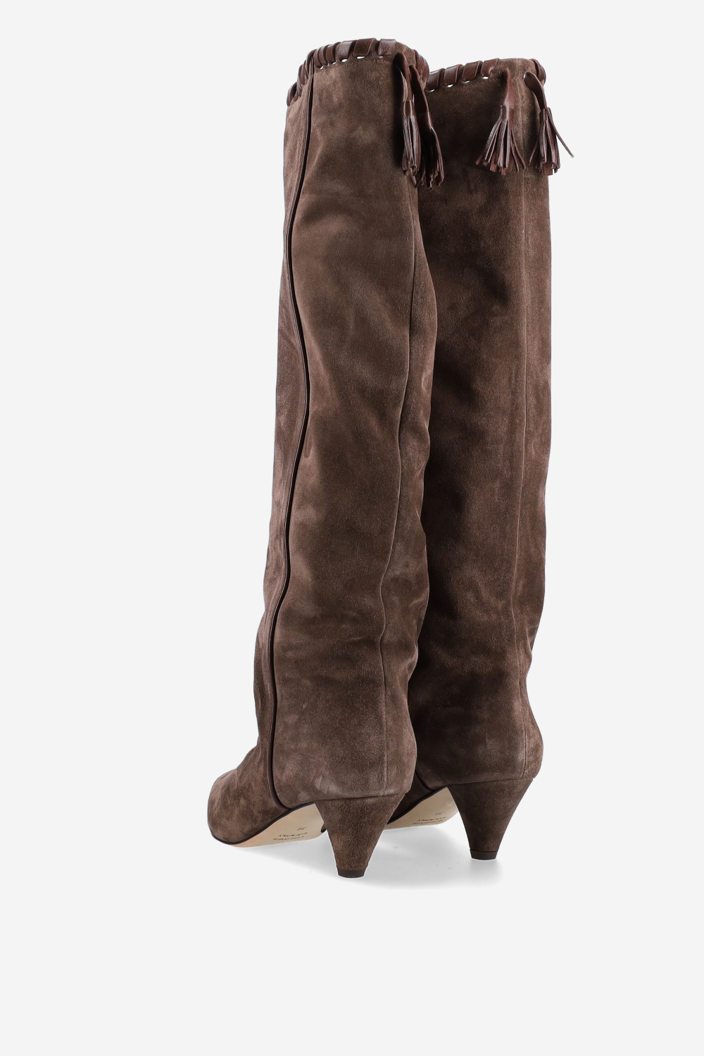 Fringe suede boots