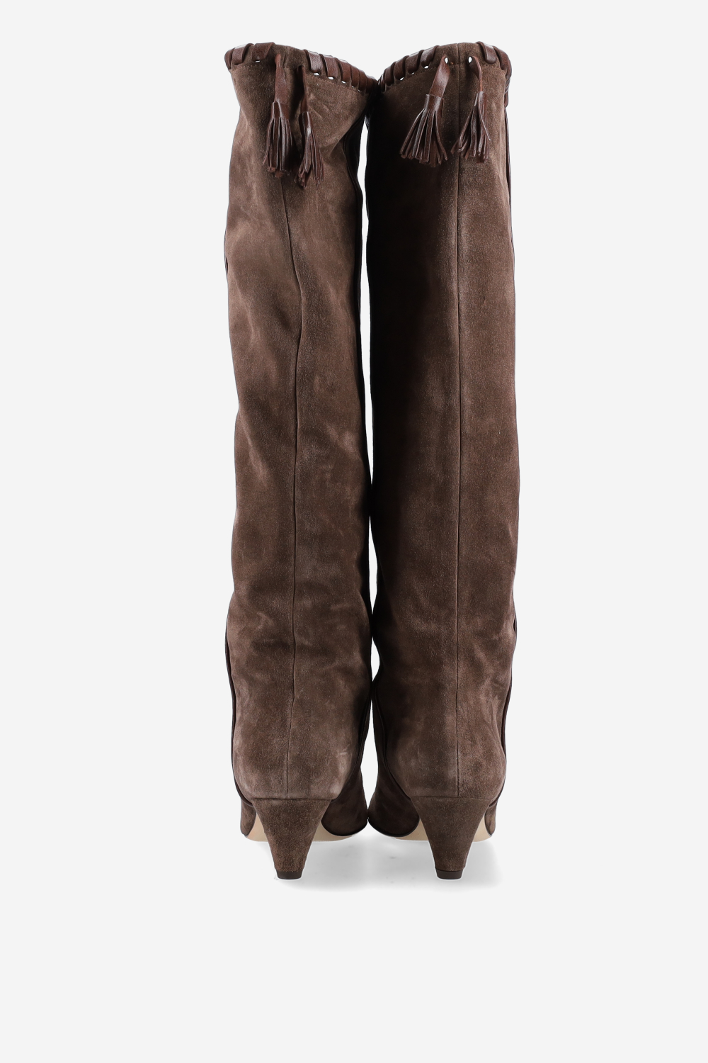 Fringe suede boots