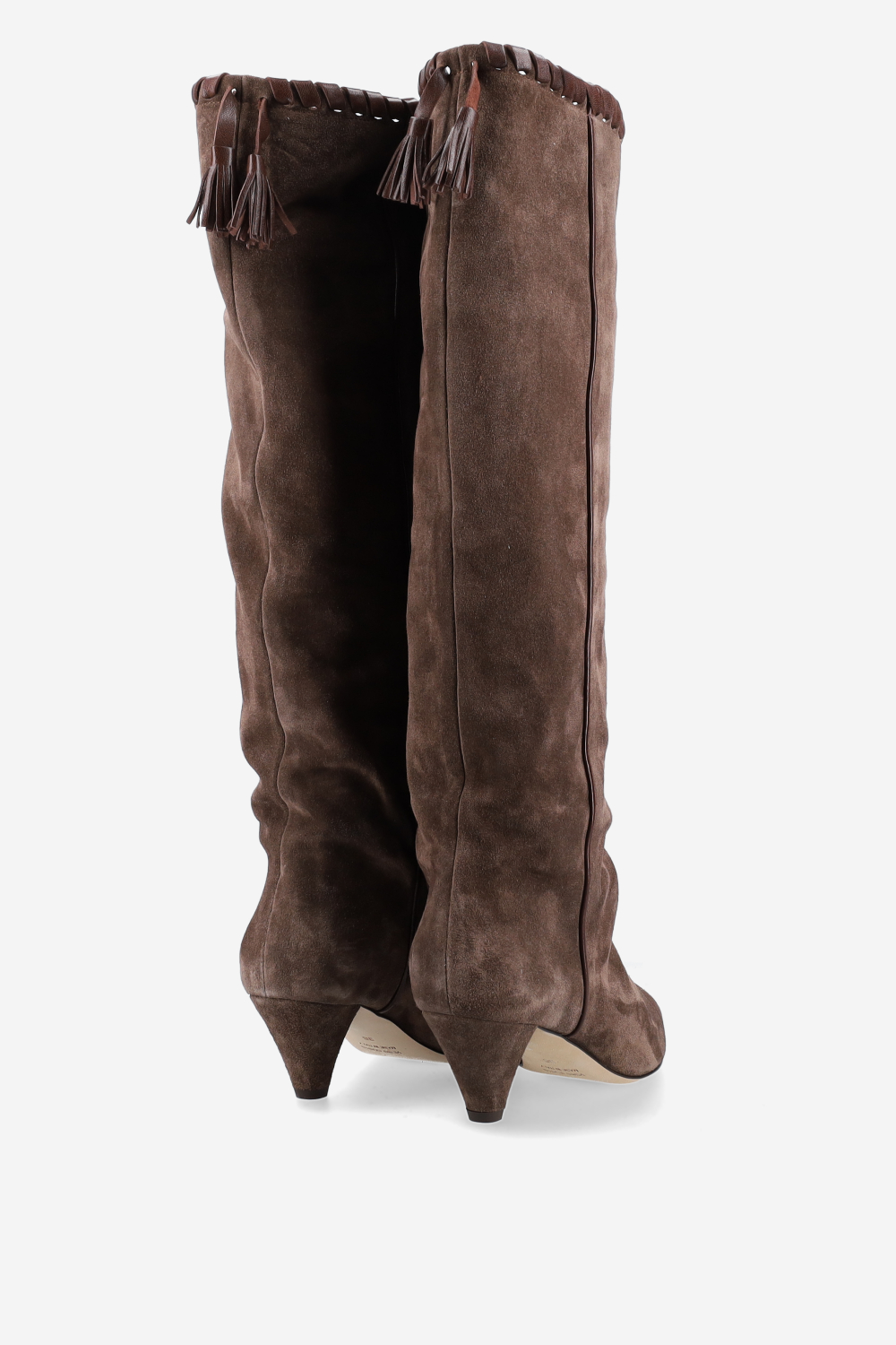 Fringe suede boots