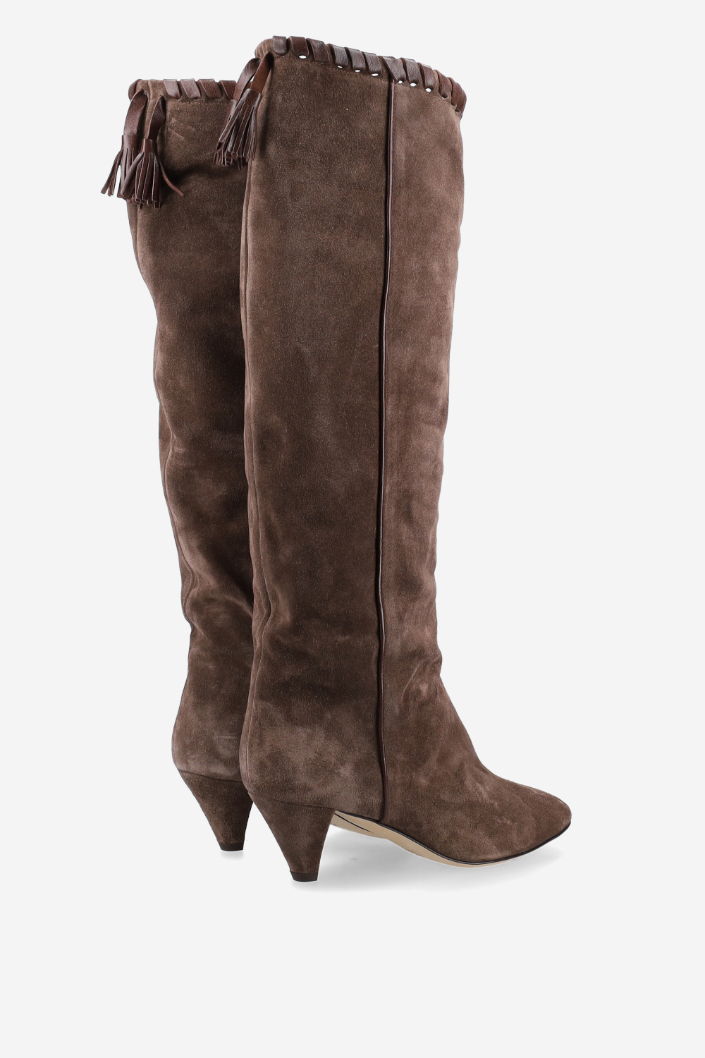 Fringe suede boots