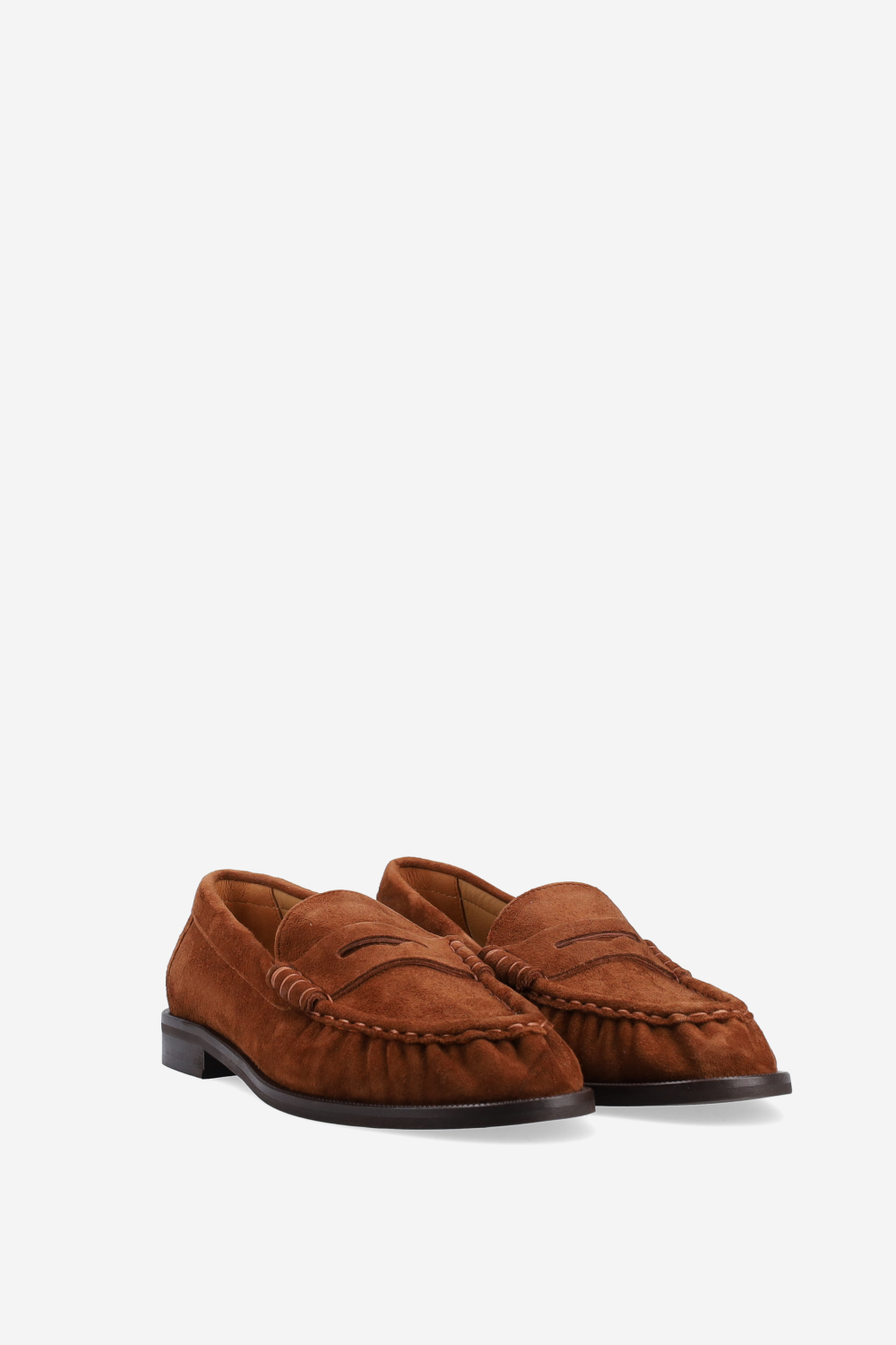 Wrinkle suede loafers
