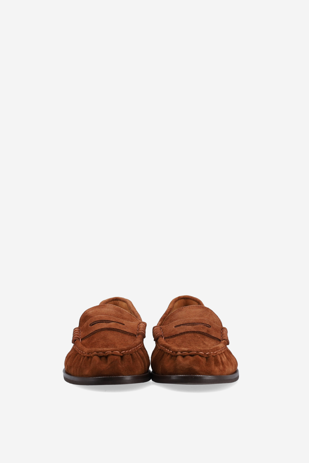 Wrinkle suede loafers