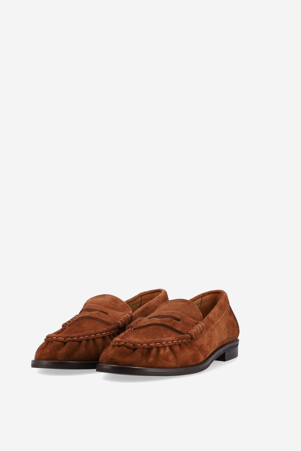 Wrinkle suede loafers