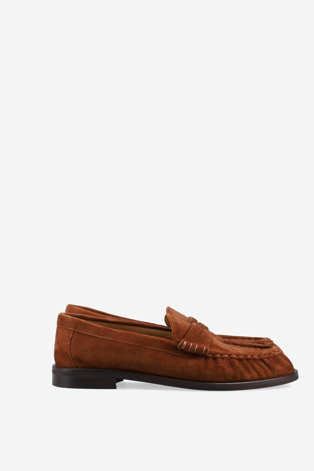 Wrinkle suede loafers