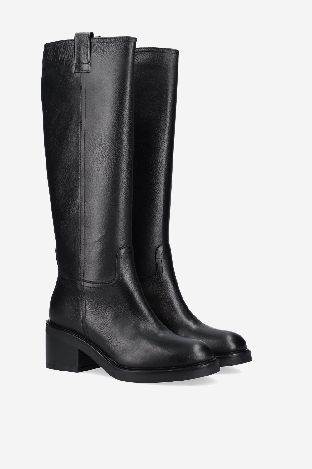 High leather boots