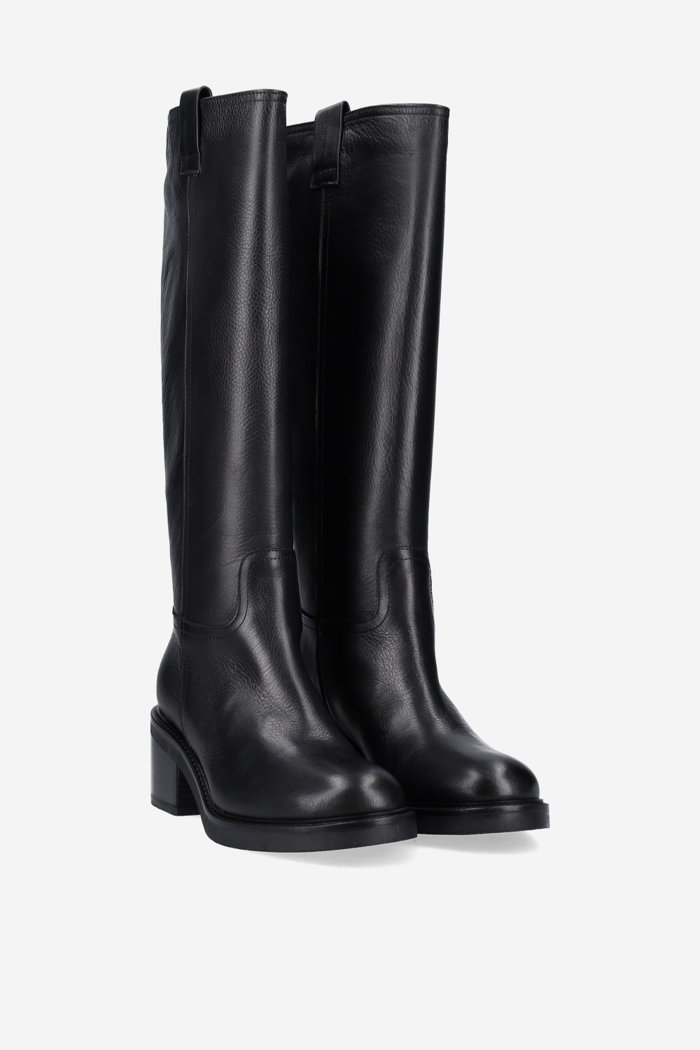 High leather boots