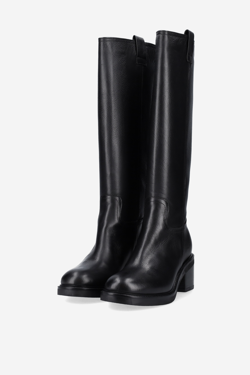 High leather boots