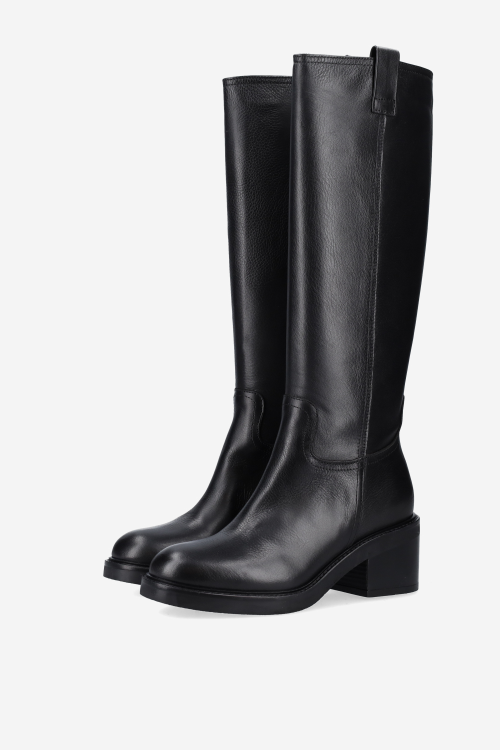 High leather boots
