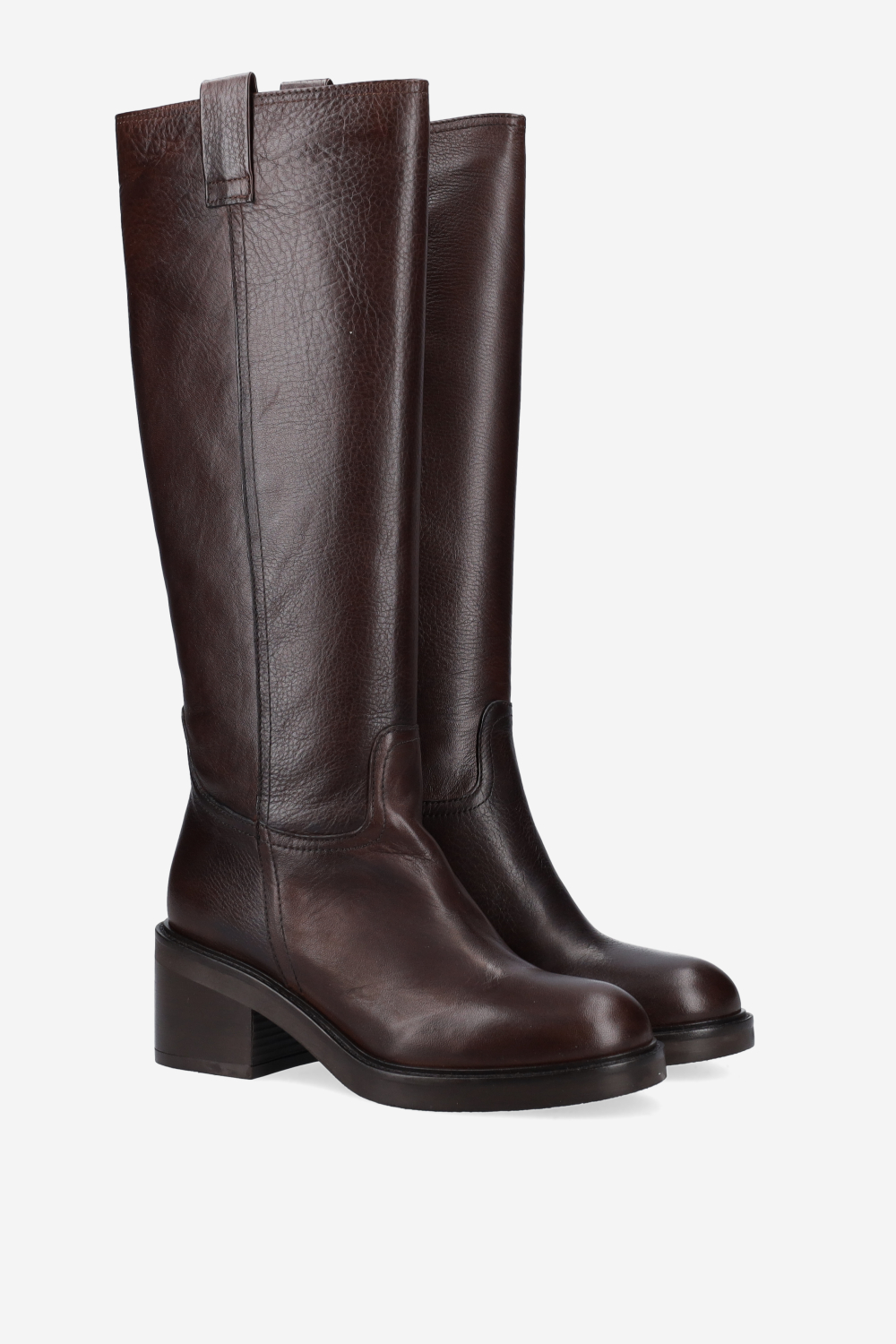 High leather boots