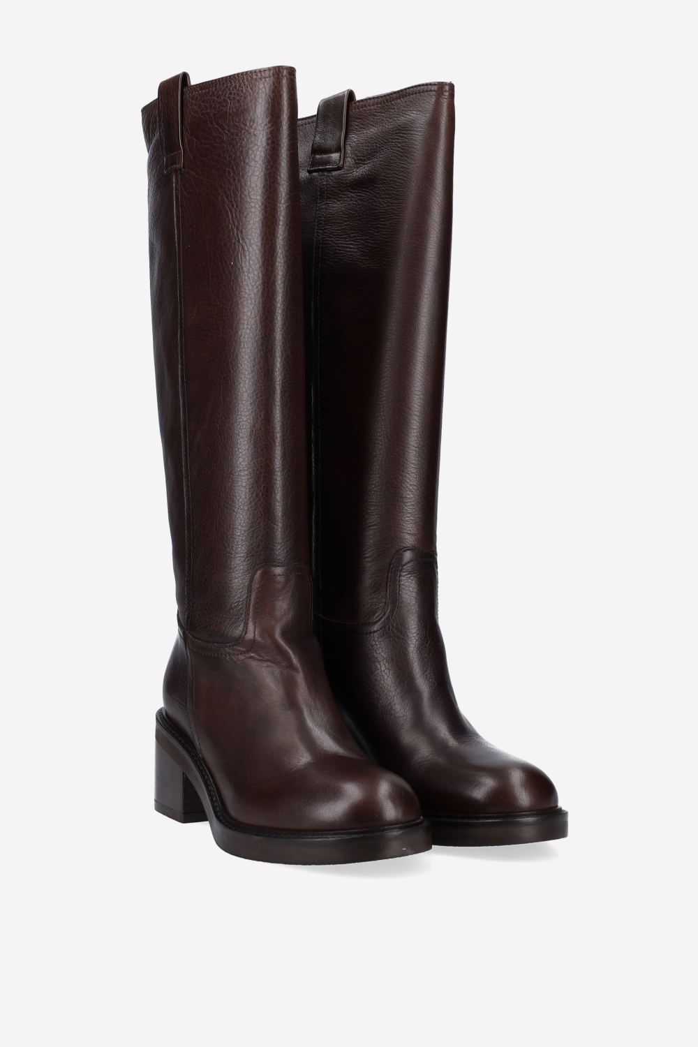 High leather boots