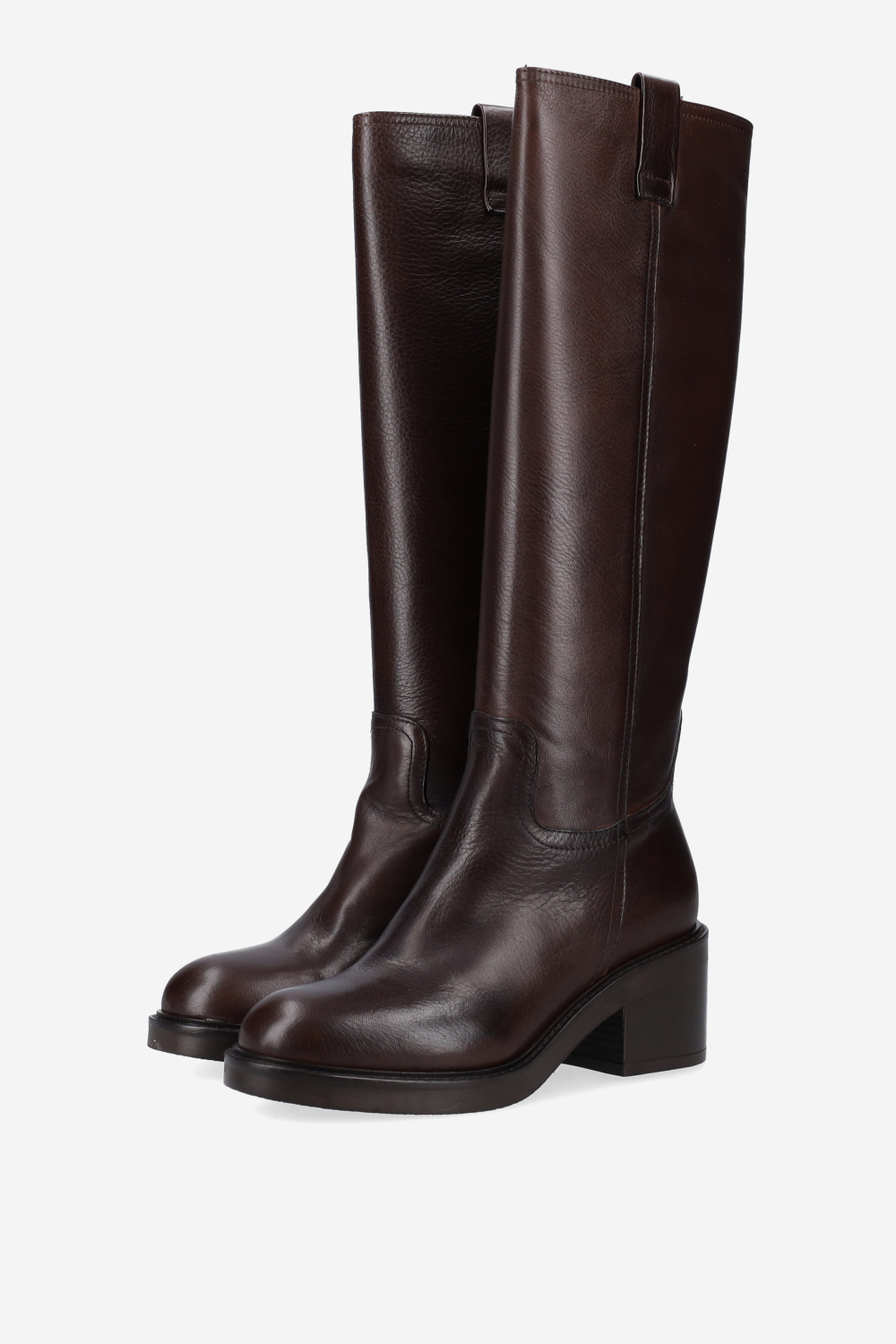 High leather boots