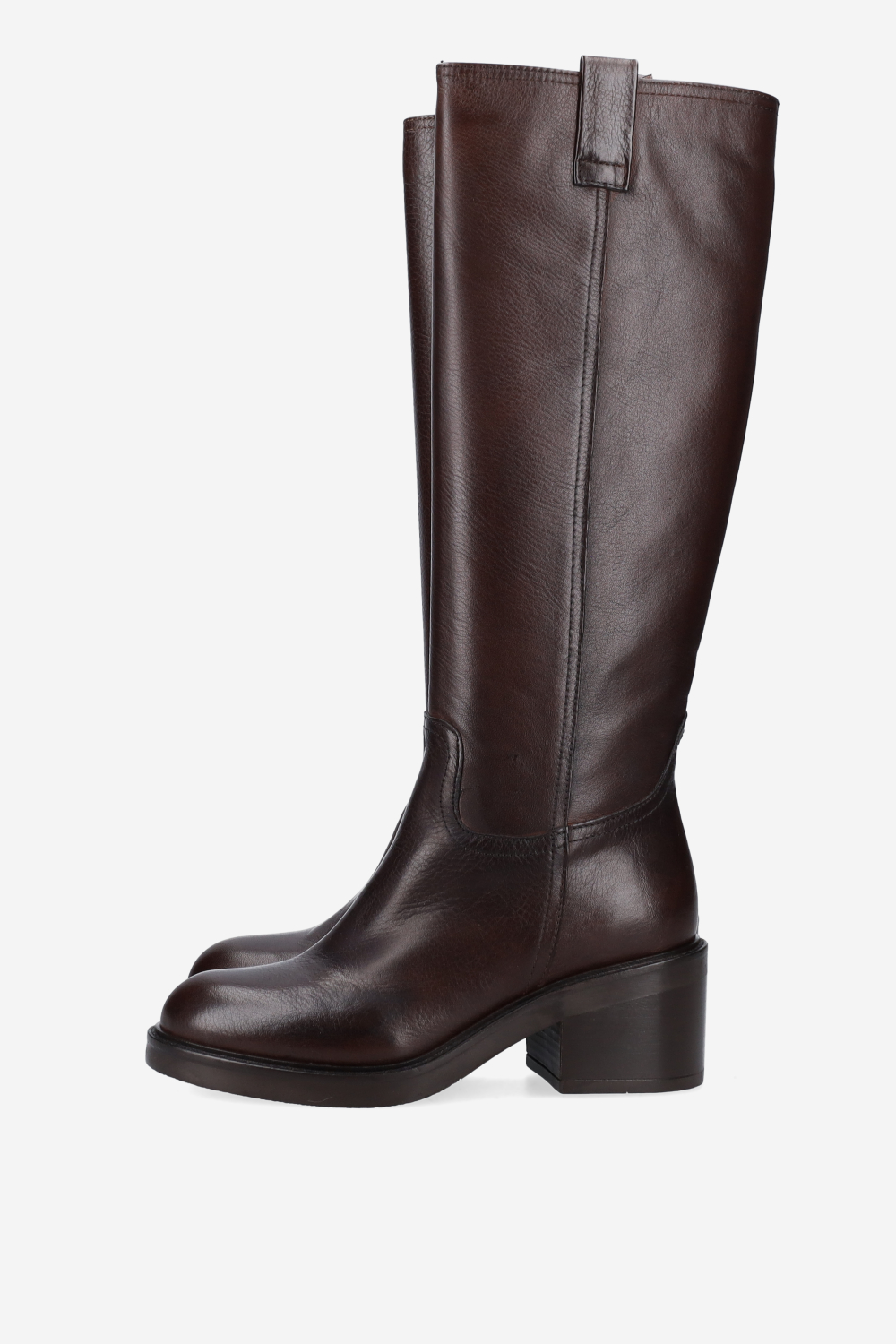 High leather boots