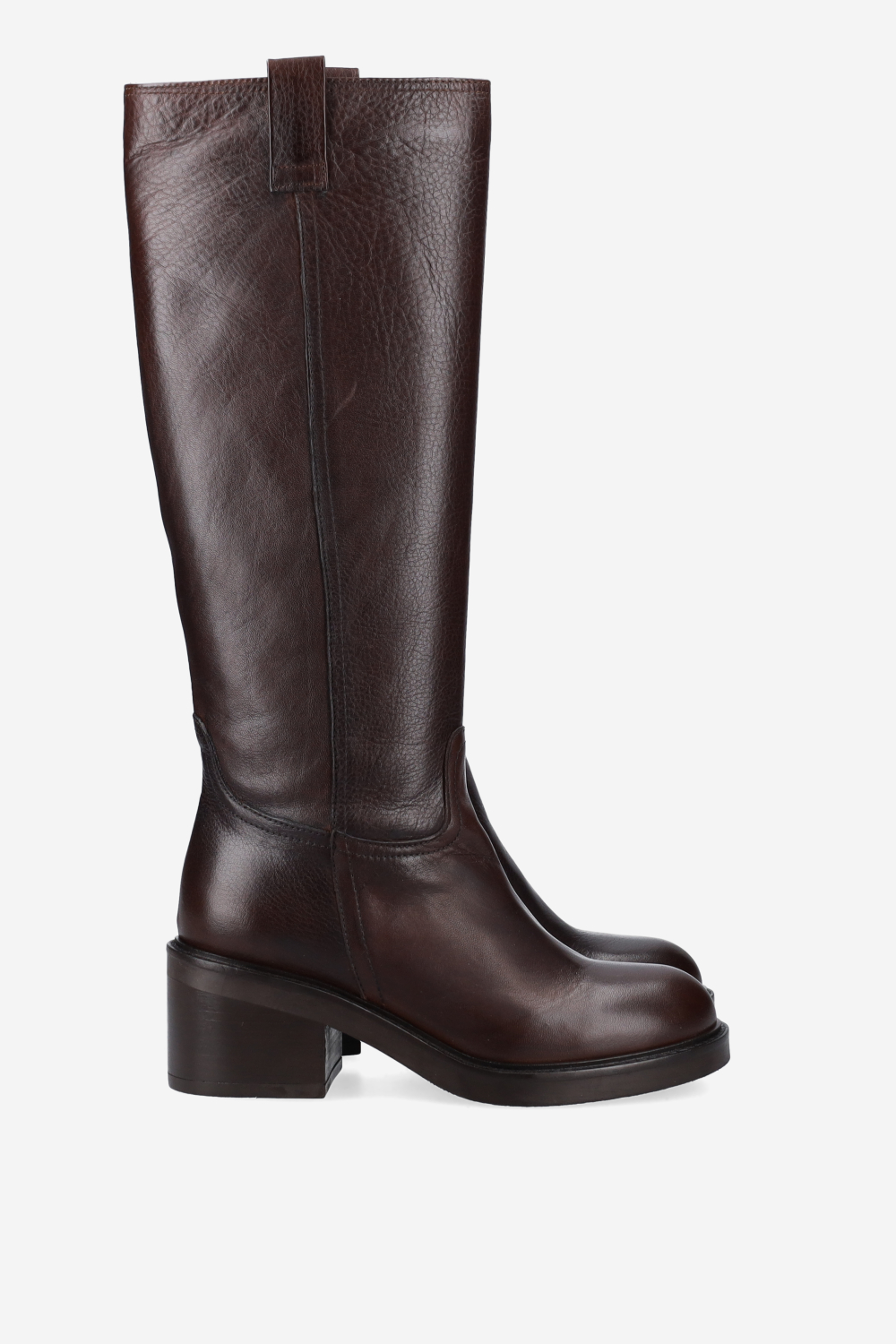 High leather boots
