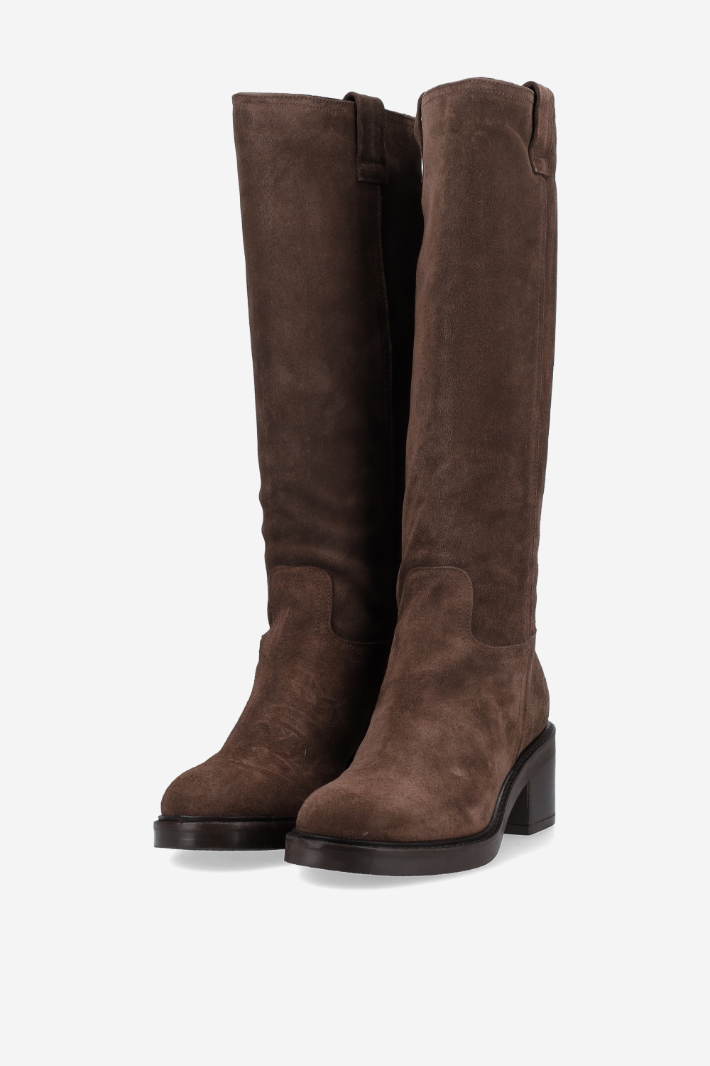 High suede boots