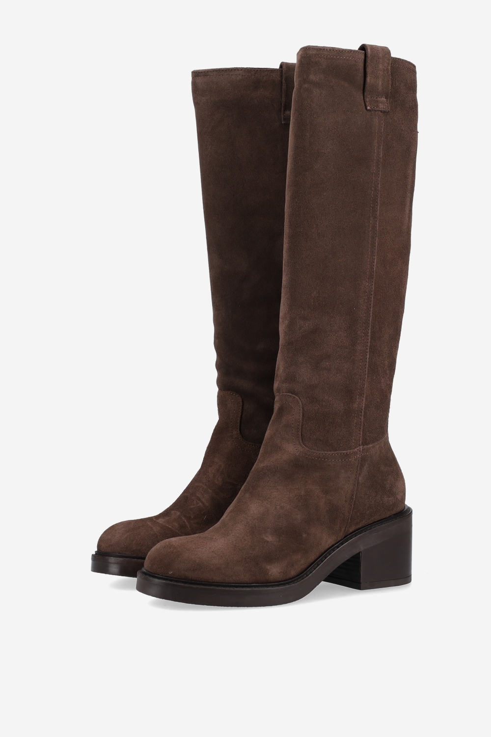 High suede boots
