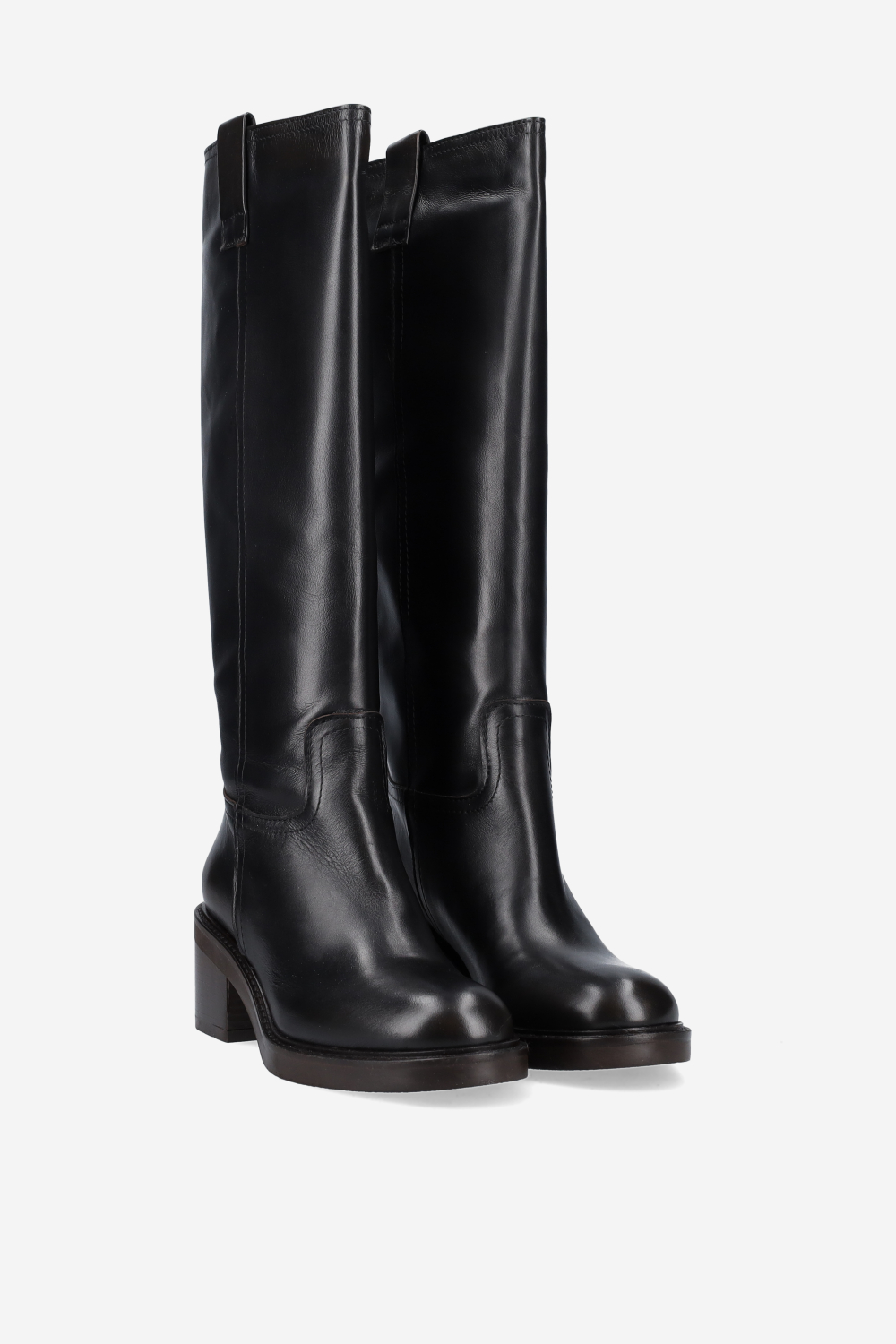 High leather boots