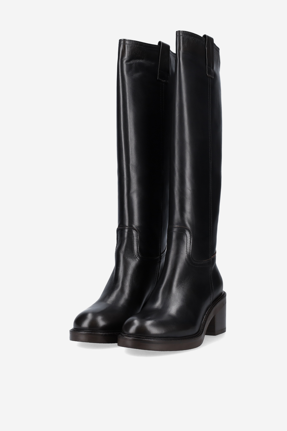 High leather boots