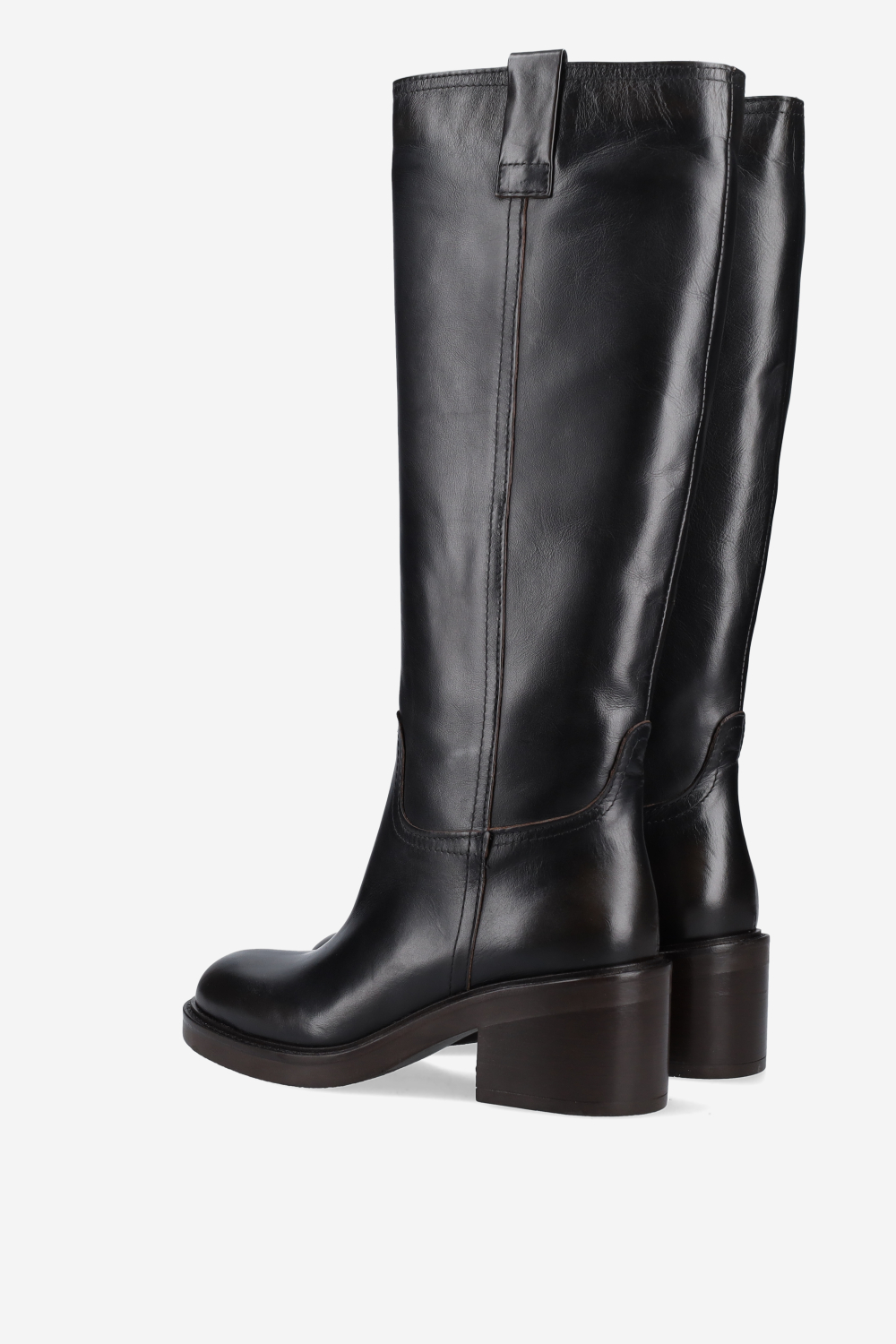 High leather boots