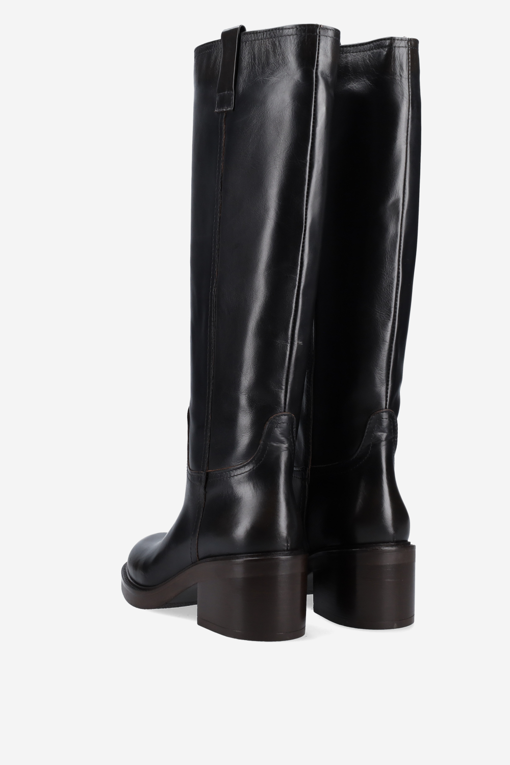 High leather boots