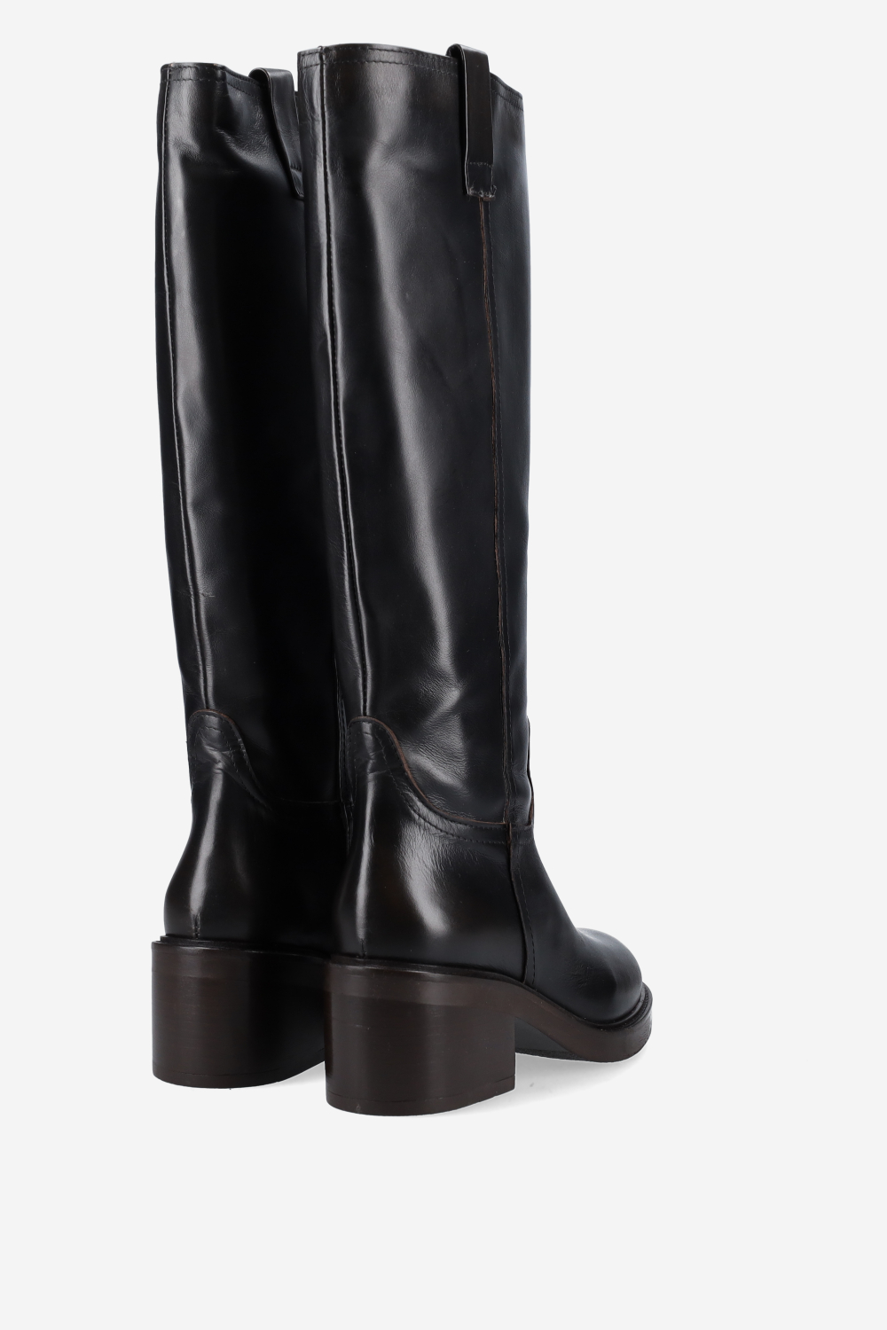 High leather boots