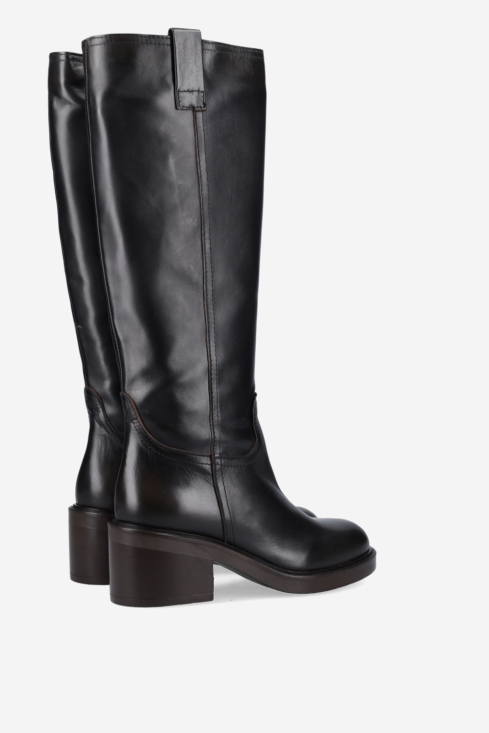 High leather boots