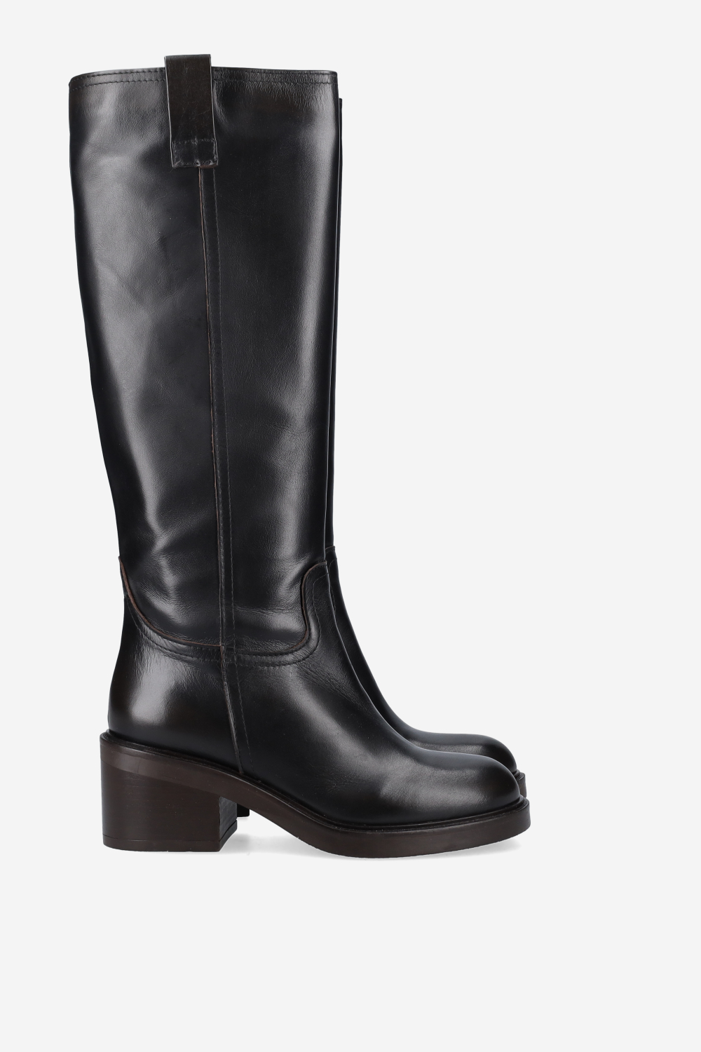 High leather boots
