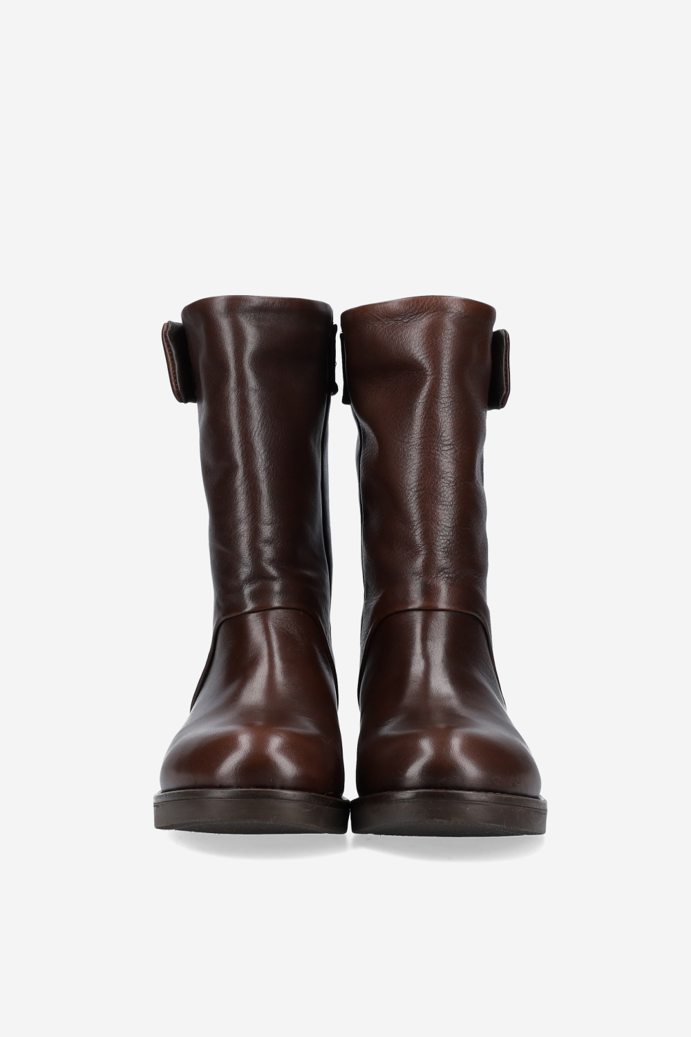 Velcro leather boots