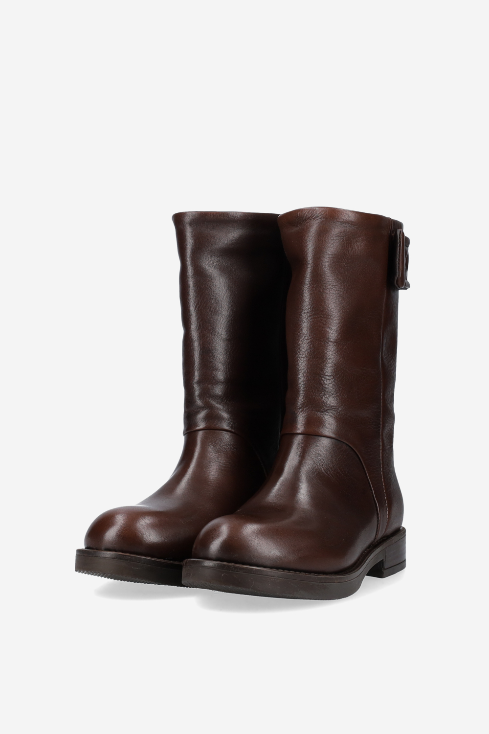 Velcro leather boots