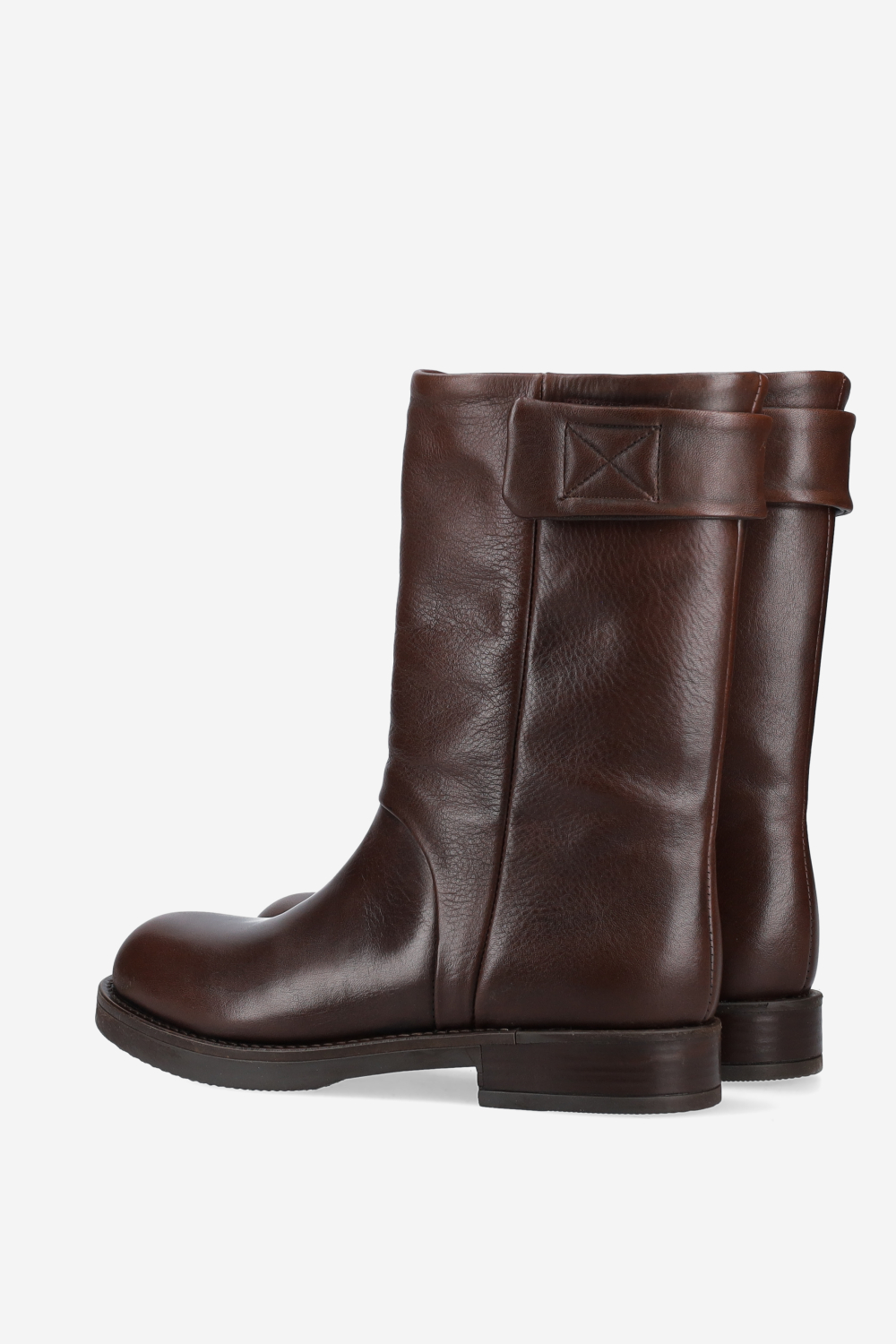 Velcro leather boots